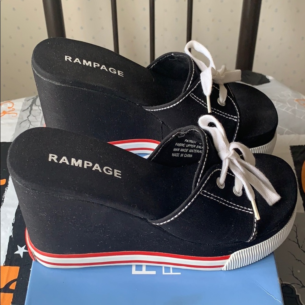 Rampage Patriot Open Toe Wedges Size 6M - Picture 3 of 8